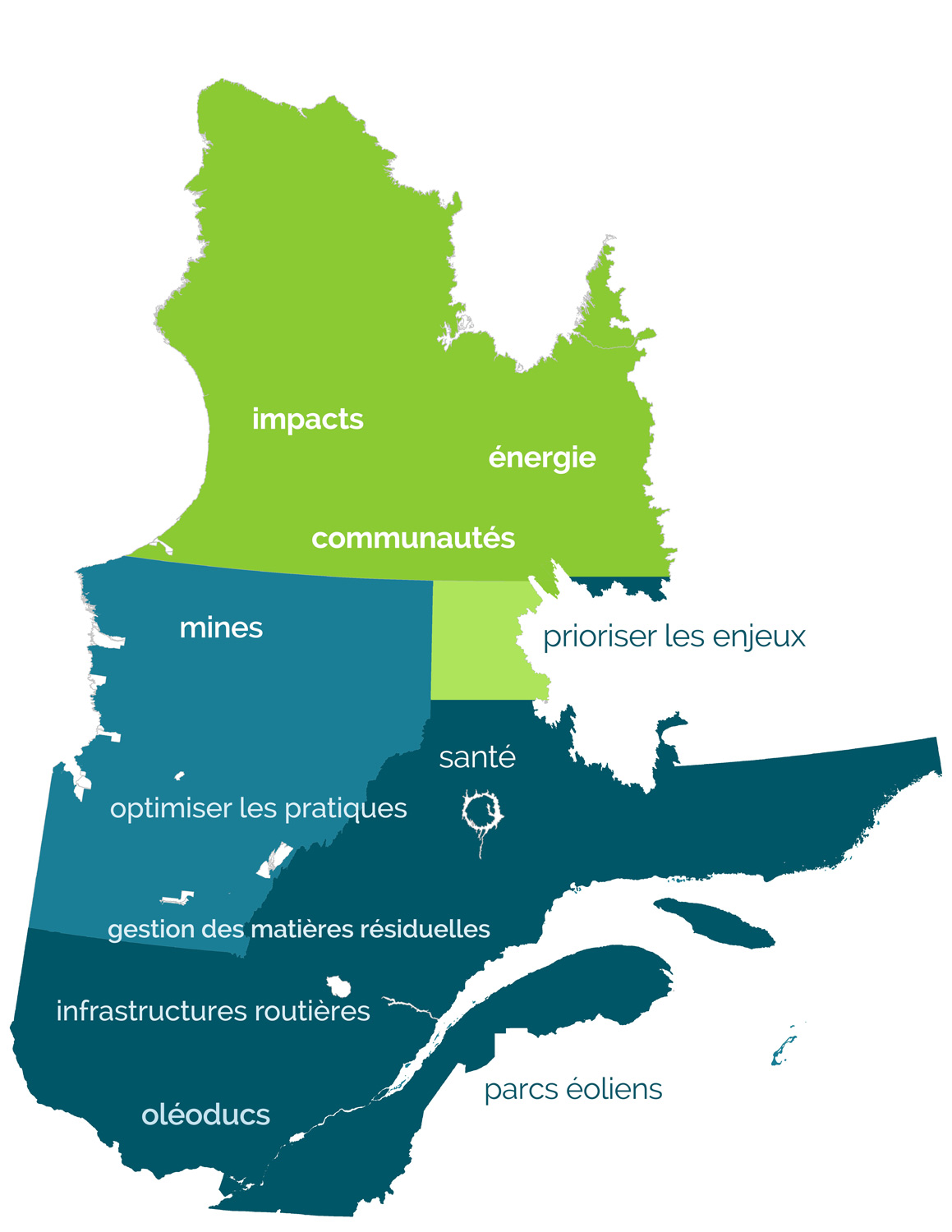 Évaluation environnementale carte du Québec